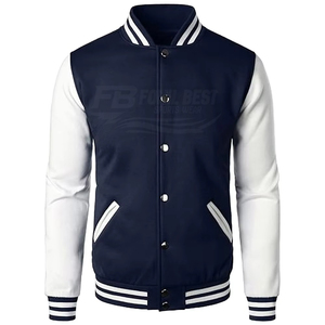 Veste universitaire pour homme de haute qualité, prix de gros abordable, douce, confortable, respirante, en polaire, pour l'hiver, grande taille, style baseball - Product Image 1