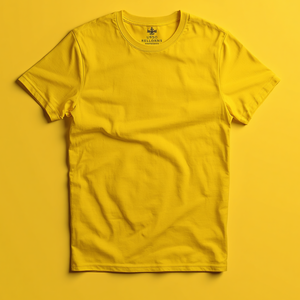 Custom <b>Yellow</b> 100% Cotton Casual <b>Plain</b> <b>T</b>-<b>Shirt</b> for Men Women with OEM/ODM Customization Anti-Wrinkle Breathable 280g Fabric - Product Image 4