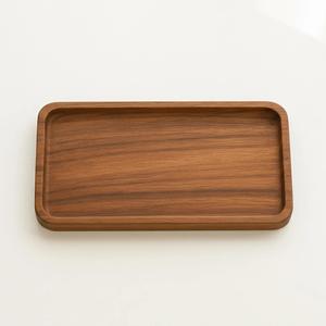 Plateau rectangulaire en bois d'acacia fait main, organiseur de vanité, plateau en bois pour café, salle de bain, commode et décoration intérieure, style rustique - Product Image 2