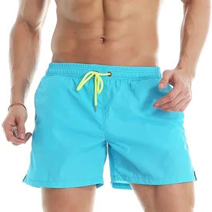Prix de gros – Short décontracté homme en coton et polyester, séchage rapide, anti-plis, motif uni, pour l'été, la gym et le fitness, OEM - Product Image 1