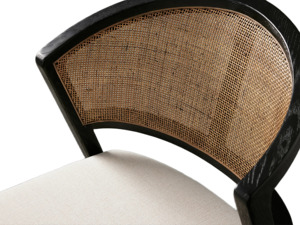 Modern American Style Solid Wood <b>Bar</b> Chair High <b>End</b> Luxurious Commercial Use Counter Height Wood and Rattan Chair - Product Image 3