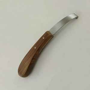 Cuchillo de Herrador de Acero de Damasco Premium IRON para Recorte de Herraduras, Hoja Hecha a Mano, Herramientas Veterinarias, OEM, Marca Privada - Product Image 4