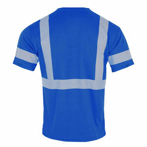 Reflective Short Sleeve High Visibility Safety <b>Shirts</b> with Reflective Strips Polyester Workwear <b>for</b> <b>Men</b> Wholesale Price - Product Image 3