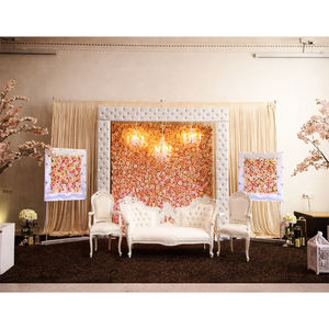 เวทีงานแต่งงานแบบเสาคริสตัลหุ้มหนัง  แผงหนังคริสตัลสำหรับงานแต่งงาน  ผลิตเวทีงานแต่งงานแบบอินเดียหุ้มหนัง  ผลิตในมาเลเซีย สำหรับงานอีเว้นท์ - Product Image 1