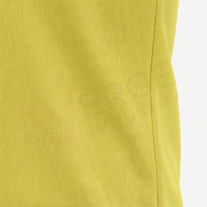 Men's Yellow Short Sleeve Pique <b>Polo</b> <b>Shirt</b> <b>With</b> <b>Pocket</b> Casual Regular Fit Solid Knitted Design - Product Image 5
