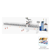 Machine d'enrobage de profilés en bois, plastique, aluminium, WPC, PUR et placage pour moulures de cadres en bois