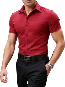 Chemise décontractée d'été pour homme, manches courtes, unie, respirante, écologique, 100% coton, qualité supérieure, prix abordable, design personnalisé - Product Image 1