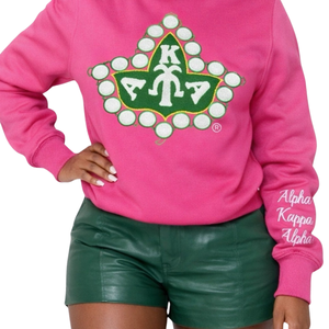 Sweat-shirt d'hiver pour femme en molleton Ivy, écologique, à séchage rapide, respirant, avec lettres grecques brodées, col rond de qualité supérieure - Product Image 5