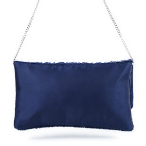 Sacs à bandoulière ethniques faits à la main en satin <span class=keywords><strong>bleu</strong></span> <span class=keywords><strong>marine</strong></span> et perles pour femmes, sacs de soirée, sacs à main de luxe, sacs bohèmes géométriques - Product Image 3