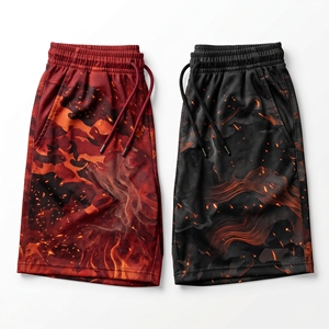 Shorts de sport pour hommes avec motif graphique de circuit imprimé cyberpunk personnalisé, sublimation, entraînement de basketball - Product Image 2