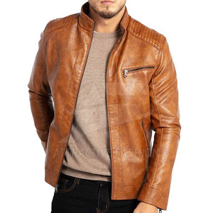 <b>Smart</b> <b>Men</b> Leather <b>Jacket</b> With Premium Front Zip Style <b>For</b> Casual Leather Winter <b>Jacket</b> Collection - Product Image 3