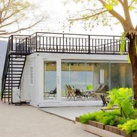 Maisons préfabriquées modulaires de luxe modernes, résistantes aux ouragans, en acier galvanisé de 20 pieds, maison préfabriquée détachable en conteneur