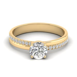 Bagues de fiançailles REYES tendance en moissanite ronde certifiée GRA, design original, argent sterling 925, bijoux fins pour mariage - Product Image 1