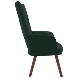 Dark Green Chaise Lounge <b>Chair</b> for <b>Relaxation</b> - Product Image 4