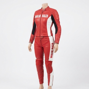 Trajes de Motociclismo de 2 Piezas Hechos a Medida para Mujer, Paneles Elásticos de Cuero, Rodilleras Deslizantes, Equipamiento de Carreras - Product Image 4