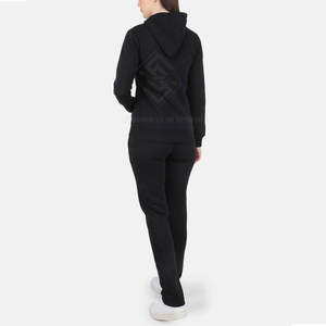 Ensemble de survêtement décontracté d'hiver pour femme, 2 pièces, 100 % coton respirant et écologique, à faible MOQ, pour l'extérieur - Product Image 3