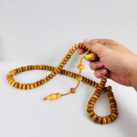 Misbah 100 perles polies de haute qualité, chapelet catholique personnalisé en bois de palissandre, usage religieux chrétien, antique, rond
