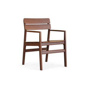 Fauteuil de salle à manger en teck de qualité commerciale, design moderne écologique, mobilier d'extérieur imperméable pour hôtels et complexes hôteliers - Product Image 1