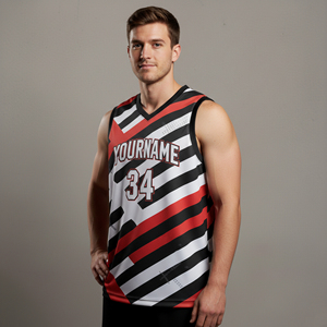 Maillot de basket-ball personnalisé de haute qualité à prix abordable, respirant, imprimé, unisexe, vente en gros, sans manches, sublimé, pour hommes - Product Image 3