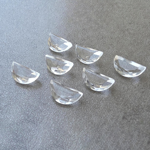 Cristal de Cuarzo Natural en Forma de Media Luna, Corte Facetado, Calibrado, Gema Suelta - Product Image 2