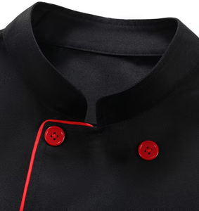 Men Women Unisex Chef Jacket Long Sleeve Breathable Comfortable Button-Up Closure Polyester/Cotton Twill Silk Restaurant Uniform - Product Image 3
