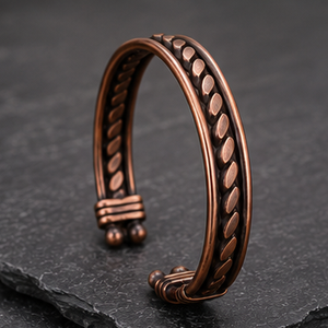 Authentic <b>Wire</b> Wrapped Pure Metal Open Cuff Bangle Luxury Metal Jewelry Promotional Novelty Gift - Product Image 3
