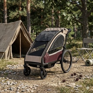 KS-200 Optimal Convenience and Durability Aluminum Bike Trailer with Independent Suspension Foldable Lightweight Design - Product Image 3