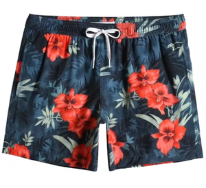 Wholesale High Street Solid Swim <b>Trunks</b> Dry Fit Quick Dry Beach Shorts Heat-Transfer Printed Elastic Waist Swimwear <b>Men</b> Women - Product Image 6