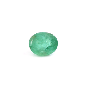 Émeraude ovale naturelle du Zambie 2,38 carats, pierre précieuse naturelle à facettes, prête à l'emploi pour la création de bijoux - Product Image 1
