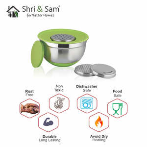 Ensemble de râpe allemande avec bol mélangeur pour une conservation et une préparation efficaces des aliments - Product Image 3
