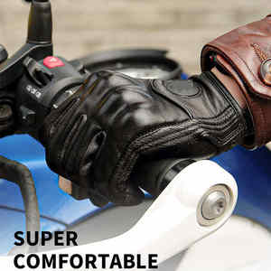 Guantes Deportivos de Cuero Transpirables Hechos a Medida, Guantes de Motocicleta Antideslizantes, Último Diseño, Guantes de Motocicleta de Dedo Completo - Product Image 5