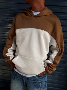 men hoodie heavy <b>weight</b> cotton fleece oversized drop shoulder acid wash distressed embroidery print pullover streetwear hoodie - Product Image 6