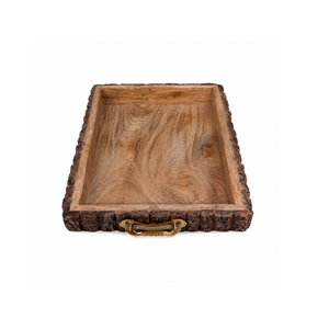 Modern Plain Decorative Serving Tray Multipurpose Wooden Organizer for Coffee <b>Table</b> Kitchen Counter Bathroom <b>Vanity</b> Shelf Home - Product Image 1