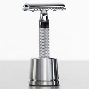 Safety <b>Razor</b> Professional Top High Quality Customizable Twin <b>Blade</b> Stainless Steel Long Handle Men's Safety <b>Razor</b> New Design - Product Image 2