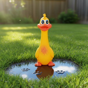 Pato con sonido original de látex, juguete interactivo para mascotas de 18 cm - Product Image 3