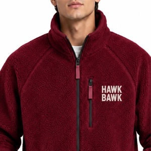 <b>Men</b> <b>Fleece</b> <b>Sherpa</b> Jacket High Neck Warm Casual Winter Layer Comfortable Regular Fit Warm <b>Fleece</b> Layer Clean Stitching Finish - Product Image 4