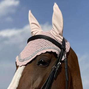Vente en gros de bonnets d'oreille pour chevaux au crochet faits main sur mesure, souples et extensibles, masques anti-mouches pour chevaux, bonnets d'oreille pour l'équitation - Product Image 3