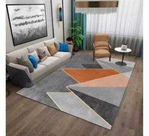 Ensemble de tapis de luxe en coton tufté fait main, motif floral moderne, écologique, adapté aux animaux domestiques, forme ovale, pour tapis de salon - Product Image 1