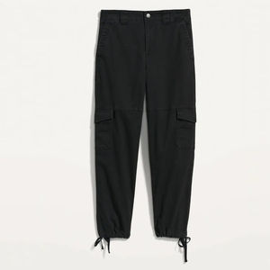 Pantalon cargo décontracté pour femme, style rétro urbain, multi-poches, coupe droite ample, devant plat, type salopette - Product Image 4