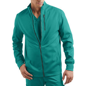 Blouse médicale extensible en Spandex avec fermeture éclair sur le devant pour femme – Idéale pour l'hôpital, été comme hiver - Product Image 5