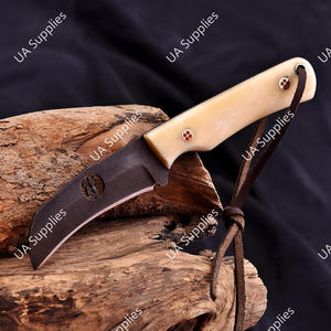 Cuchillo de Camping de Hoja Fija Forjado en Acero al Carbono con Espiga de Halcón, Mango Ergonómico de Hueso de Camello, para Caza y Supervivencia al Aire Libre, ODM/OEM - Product Image 2