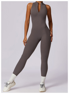High Quality <b>Workout</b> Romper Zipper Yoga Bodysuit Set for Women Fitness Wear Women Playsuits & <b>Jumpsuits</b> - Product Image 2