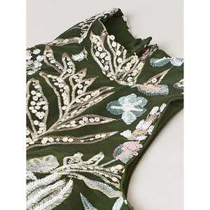 Maravilloso verde oliva Lentejuelas Net Mehendi Wear Lehenga Choli - Product Image 4