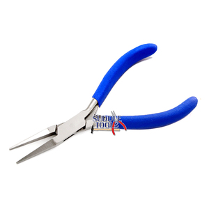 Stainless Steel DIY Long Flat Nose Pliers Flat Smooth <b>Plain</b> Jaws Plier for Holding & Flattening Jewellery Jewelry Making <b>Tool</b> - Product Image 1