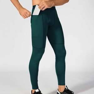 Leggings de compression pour hommes, pantalons de sport, de gym, de course à pied, d'entraînement, qualité supérieure, coupe compressive, séchage rapide, respirant - Product Image 2