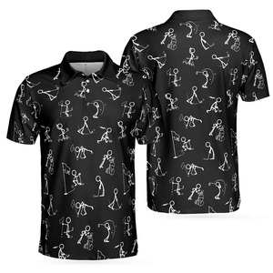 เสื้อโปโลแขนสั้นผู้ชาย ลายพิมพ์ศิลปะนามธรรม ระบายอากาศได้ดี สวมใส่สบาย ผลิตจากผ้าโพลีเอสเตอร์ทอ 100% - Product Image 3