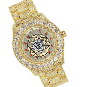 Reloj de Cuarzo Personalizado con Incrustaciones de Moissanita de Lujo, Estilo Hip Hop, Acero Inoxidable, Esfera de Cristal de 46 mm, Unisex - Product Image 3