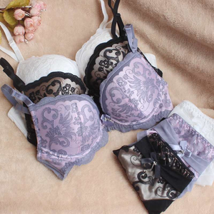 Women's White Lace Embroidered Seamless Strapless <b>Bra</b> and Bikini Panties Wire-Free Breathable Eco-Friendly Lingerie Set - Product Image 3