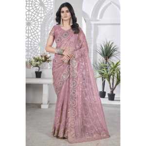 Designer Thread Embroidery Work Saree for Party Wear in <b>Career</b> <b>Dresses</b> - Product Image 3