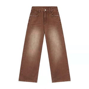 กางเกงยีนส์เดนิมผู้ชาย ADMBRO รุ่นยอดนิยม ทรงตรง เอวกลาง ล้างแบบพิเศษ เป็นมิตรต่อสิ่งแวดล้อม สไตล์สตรีทแฟชั่น - Product Image 6